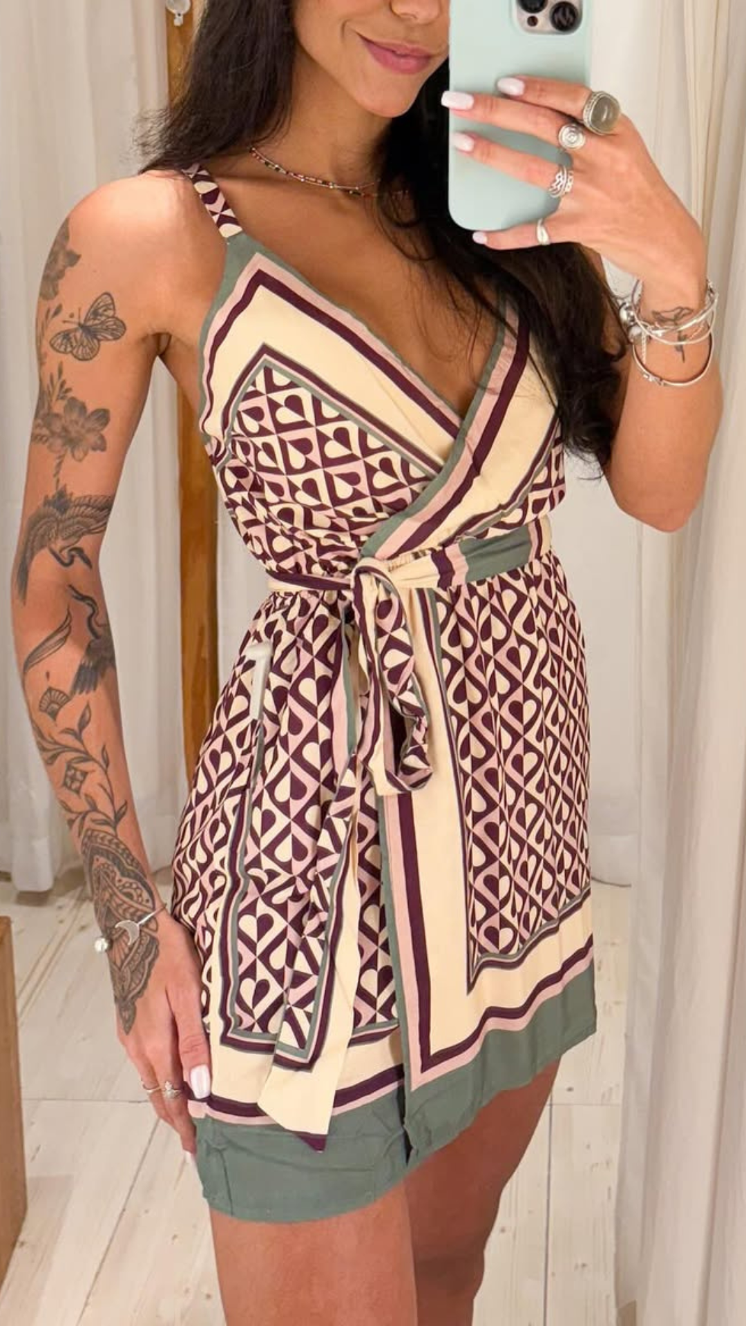 345414 | Vestido Curto Estampado Amore