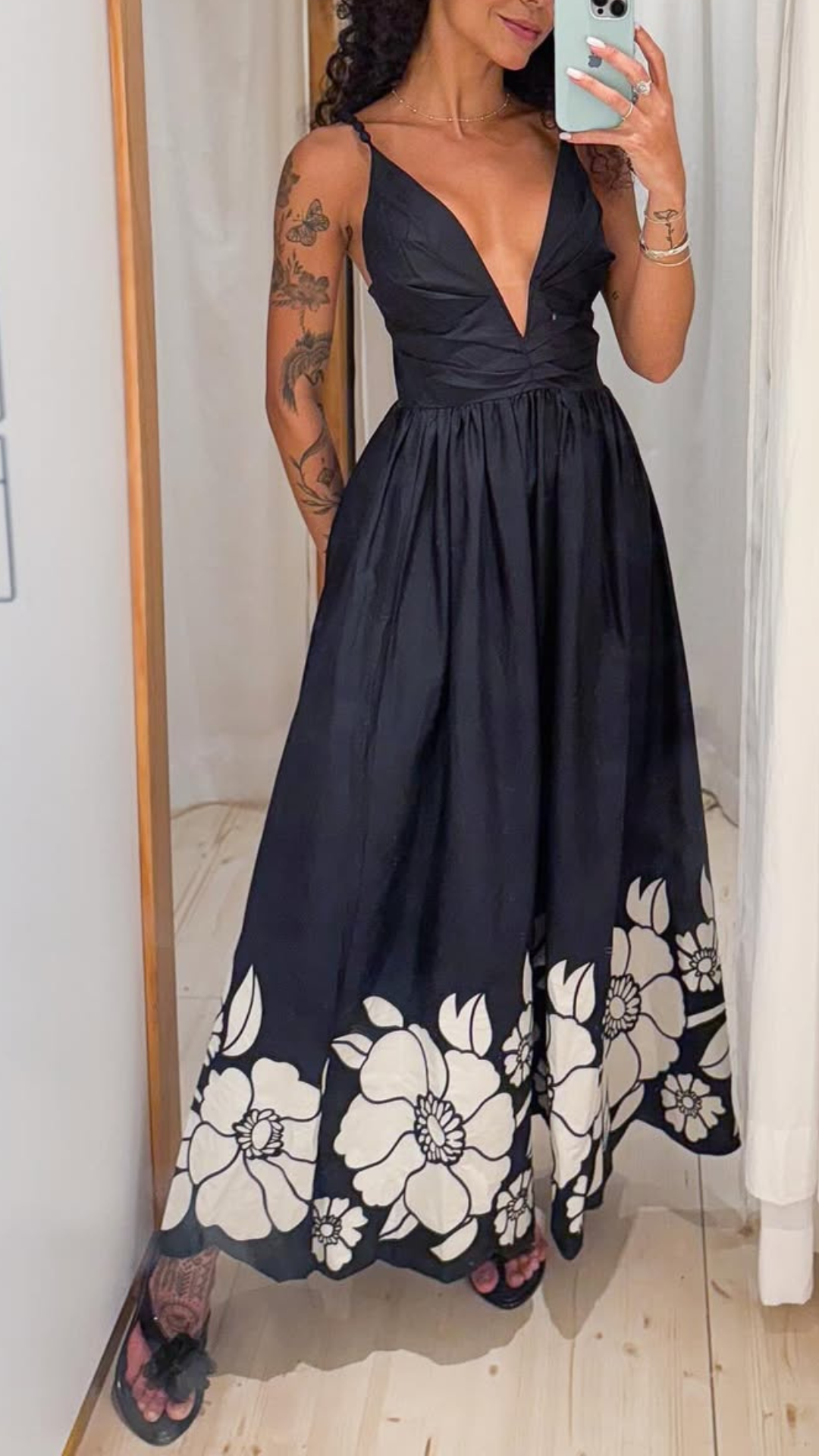 345597 | Vestido Bordado Flor Da Noite