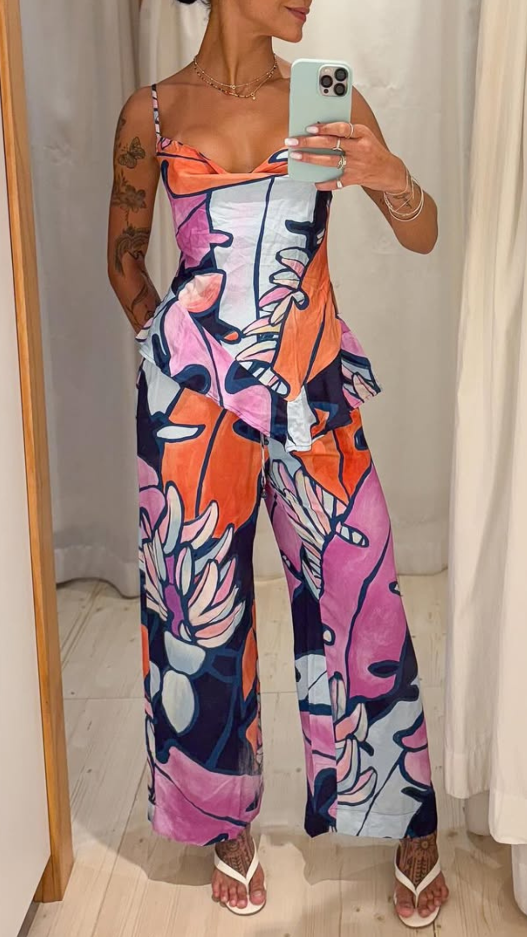 346497 | Conjunto Calça Estampada Banana Flora